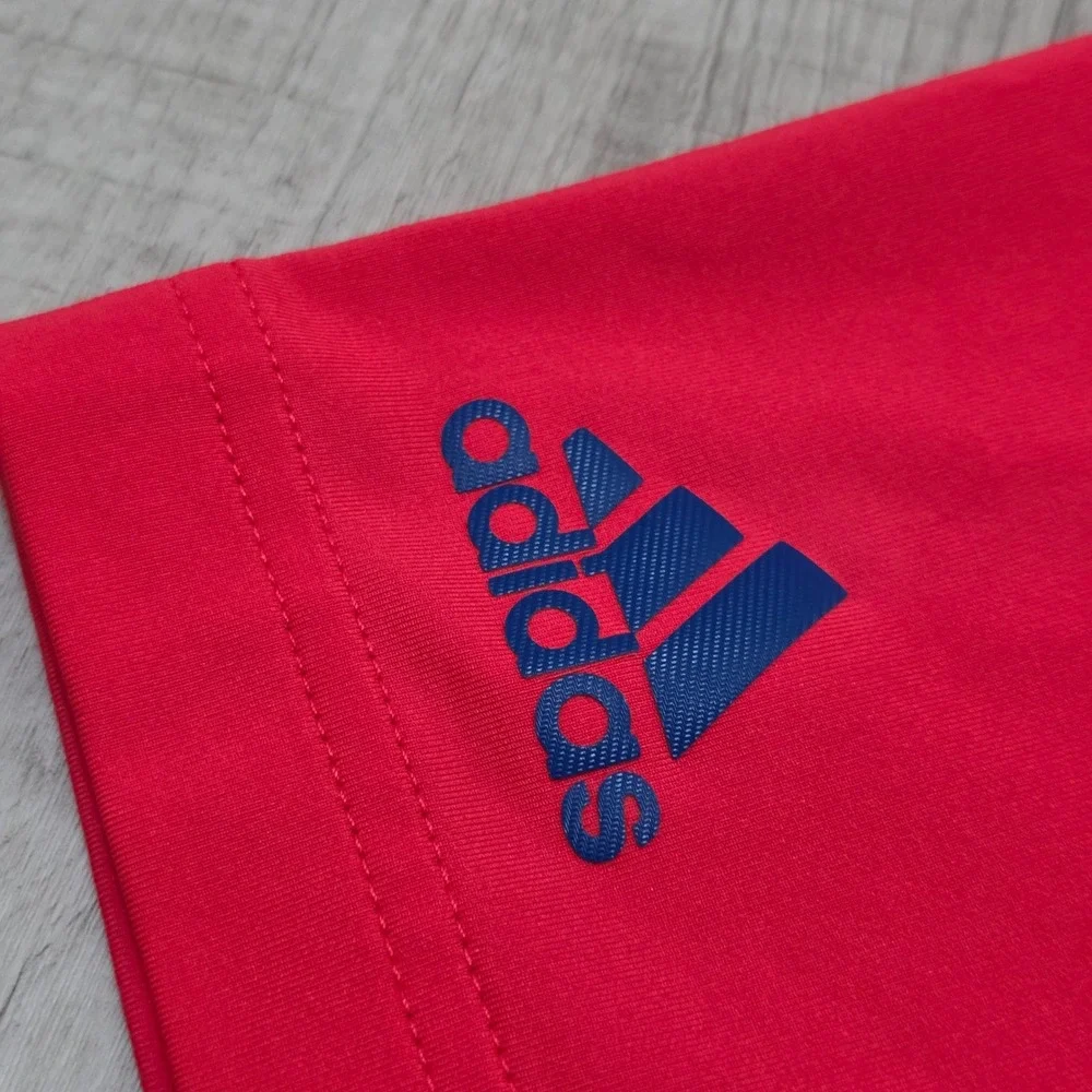Lot of 2 Adidas Mens Performance Golf Polo Shirt‎ Size 2XL Red Shiny Dazzle Soft
